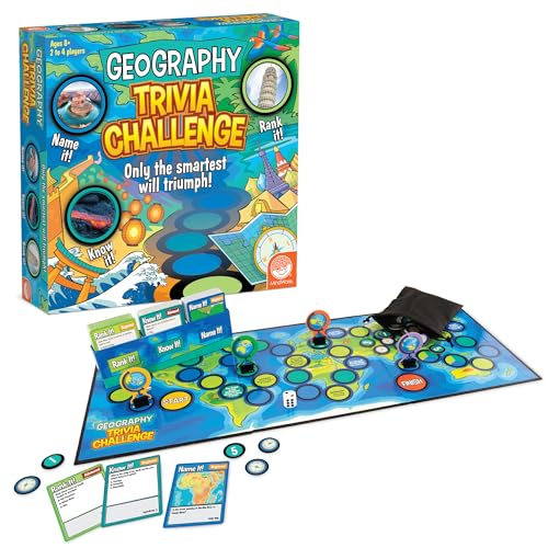 MindWare Geography Trivia Challenge Game - Lern- und Spaßspiel für Familien und Kinder ab 8 Jahren von MindWare