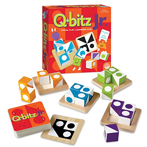 Mindware, Q-bitz Jr, Miniature Game, Ages 5+, 2-4 Players, 15 Minutes Playing Time von MindWare