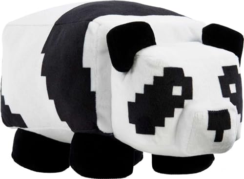 MINECRAFT Basic - Panda-Plüschfigur - Weicher vom Videospiel inspirierter Charakter als Sammelspielzeug, ca. 20 cm groß, für Kinder ab 3 Jahren, HLN10 von Mattel