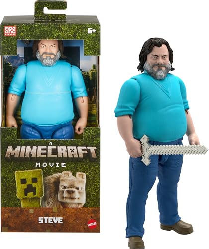 Mattel Minecraft Große Actionfiguren, 30 cm große, bewegliche Steve-Sammelfigur, inspiriert von Ein Minecraft Film, JGG67 Mattel Minecraft Große Actionfiguren, 30 cm große, bewegliche Steve-Sammelfigur, inspiriert von Ein Minecraft Film, JGG67 von Minecraft