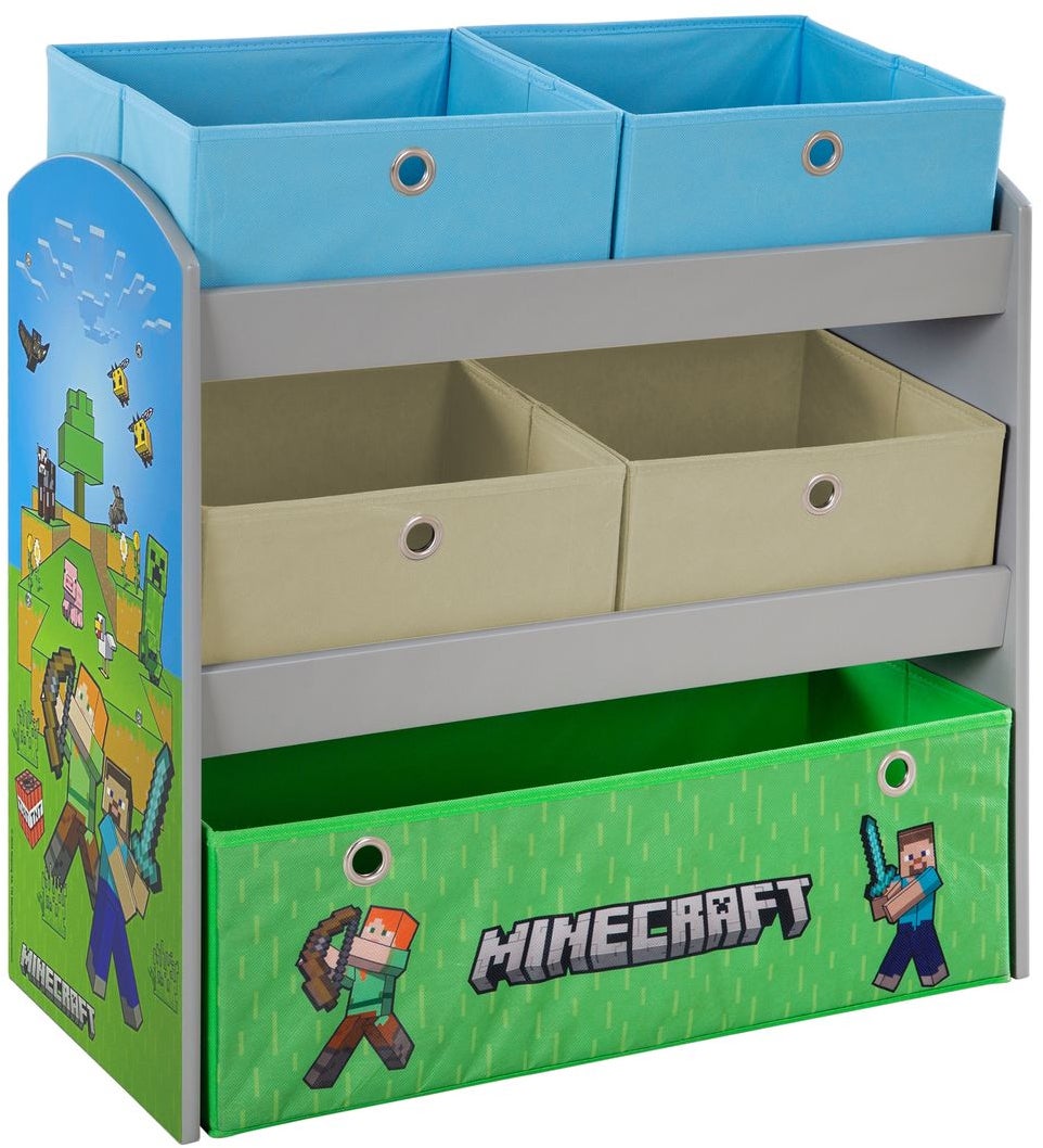 Minecraft Aufbewahrungsregal mit Aufbewahrungsboxen von Minecraft