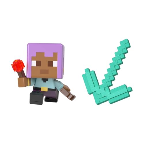 Minecraft Vanilla Mini Mining EFE Actionfigur mit Redstone für Kinder ab 6 Jahren von Minecraft