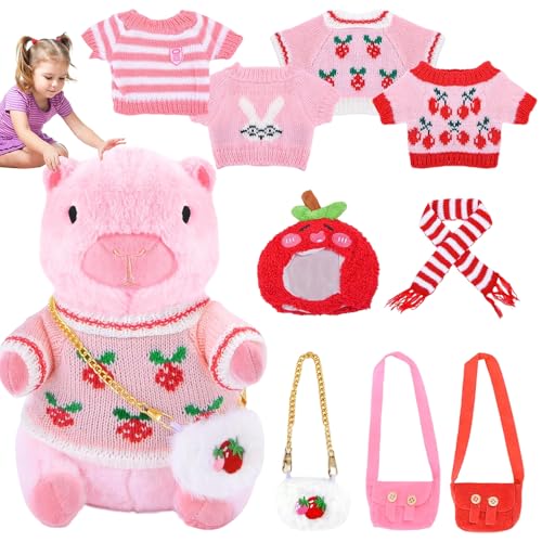 Mineup 10pcs Capybara Kuscheltier, 25cm Capybara Plüschtier, Capybara Plushie Puppen Mit Kleidung Tasche Hut, Niedlichen Capybara Plushie, Simulation Tier Capybara Puppen für Geburtstagsgeschenk Mineup 10pcs Capybara Kuscheltier, 25cm Capybara Plüschtier, Capybara Plushie Puppen Mit Kleidung Tasche Hut, Niedlichen Capybara Plushie, Simulation Tier Capybara Puppen für Geburtstagsgeschenk von Mineup