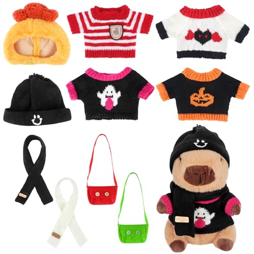 Mineup 11Ppcs Capybara Plüschtier, Niedliche Capybara Kuscheltier, Capybara Plushie Puppen Mit Kleidung Tasche Hut, Niedlichen Capybara Plushie, Simulation Tier Capybara Puppen für Geburtstagsgeschenk Mineup 11Ppcs Capybara Plüschtier, Niedliche Capybara Kuscheltier, Capybara Plushie Puppen Mit Kleidung Tasche Hut, Niedlichen Capybara Plushie, Simulation Tier Capybara Puppen für Geburtstagsgeschenk von Mineup