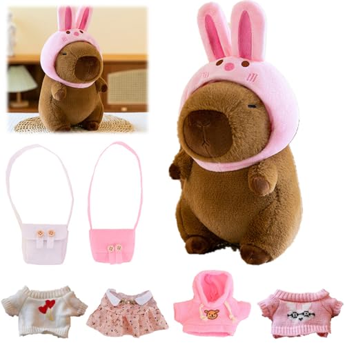 Mineup 8pcs Capybara Plüschtier,23cm Niedliche Capybara Kuscheltier,Capybara Plushie Puppen Mit Kleidung Tasche Hut,Niedlichen Capybara Plushie,Simulation Tier Capybara Puppen für Geburtstagsgeschenk Mineup 8pcs Capybara Plüschtier,23cm Niedliche Capybara Kuscheltier,Capybara Plushie Puppen Mit Kleidung Tasche Hut,Niedlichen Capybara Plushie,Simulation Tier Capybara Puppen für Geburtstagsgeschenk von Mineup