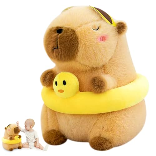 Mineup 25cm Capybara Kuscheltier, Capybara Plüschtier mit Schwimmring und Sonnenbrille, Capybara Plushie Puppen,Niedlichen Capybara Plushie,Simulation Tier Capybara Puppen, Geschenk für Mädchen Jungen Mineup 25cm Capybara Kuscheltier, Capybara Plüschtier mit Schwimmring und Sonnenbrille, Capybara Plushie Puppen,Niedlichen Capybara Plushie,Simulation Tier Capybara Puppen, Geschenk für Mädchen Jungen von Mineup