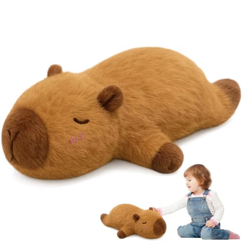 Mineup 48cm Capybara Kuscheltier XXL, Capybara Plüschtier, Capybara Plushie Puppen, Niedlichen Capybara Plushie, Simulation Tier Capybara Puppen, Geschenk für Mädchen Mineup 48cm Capybara Kuscheltier XXL, Capybara Plüschtier, Capybara Plushie Puppen, Niedlichen Capybara Plushie, Simulation Tier Capybara Puppen, Geschenk für Mädchen von Mineup