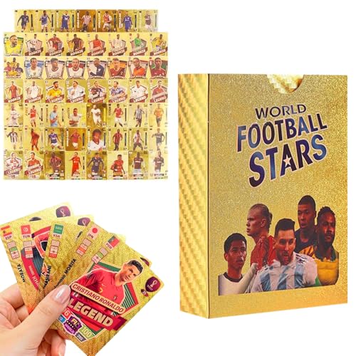 Mineup 55 Stück World Cup Fußball Star Karte, Fußball Sammelkarte, UEFA Champions League, Fussball Karten, Fußball Trading Cards, Kinder zum Sammeln von Karten Für Fans,Kinder,Teenager und Erwachsene von Mineup