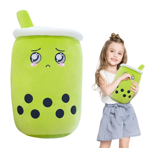 Mineup Bubble Tea Kuscheltier PlüSchtier 24CM Milchtee Softpuppe Teetasse, Kawaii Bubble Tea Plüschtier Stofftier Tea, Doll Tea Cup Umarmungskissen Geschenk Gefüllt für Kinder Mädchen Jungen von Mineup