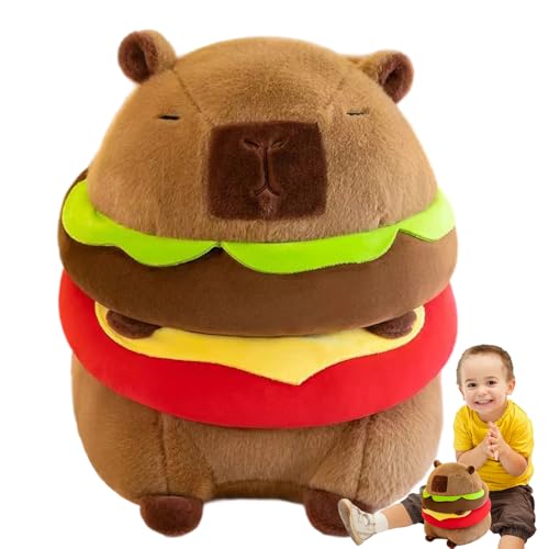 Mineup Capybara Kuscheltier, 22cm Capybara Plüschtier mit Hamburger, Capybara Plushie Puppen, Niedlichen Capybara Plushie, Simulation Tier Capybara Puppen, Geschenk für Mädchen Jungen Mineup Capybara Kuscheltier, 22cm Capybara Plüschtier mit Hamburger, Capybara Plushie Puppen, Niedlichen Capybara Plushie, Simulation Tier Capybara Puppen, Geschenk für Mädchen Jungen von Mineup