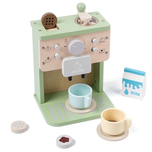 Mineup Kaffeemaschine Kinder Holz, Kinderküche Kaffeemaschine mit Mühle, Spielküche Zubehör Kaffeeservice Spielset, Kaffeemaschine Holz, Pädagogisches Geschenke für Jungen und Mädchen ab 3 Jahre Mineup Kaffeemaschine Kinder Holz, Kinderküche Kaffeemaschine mit Mühle, Spielküche Zubehör Kaffeeservice Spielset, Kaffeemaschine Holz, Pädagogisches Geschenke für Jungen und Mädchen ab 3 Jahre von Mineup