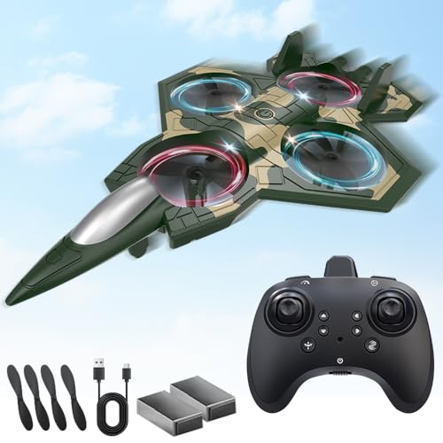 Mineup RC Flugzeug Für Kinder, 2,4 GHz Ferngesteuertes Flugzeug Mit LED, Ferngesteuertes Jet, 360° Flip, One-Click-Takeoff, Headless-Modus, Outdoor Spielzeug Geschenk Für Jungen Erwachsene Anfänger Mineup RC Flugzeug Für Kinder, 2,4 GHz Ferngesteuertes Flugzeug Mit LED, Ferngesteuertes Jet, 360° Flip, One-Click-Takeoff, Headless-Modus, Outdoor Spielzeug Geschenk Für Jungen Erwachsene Anfänger von Mineup