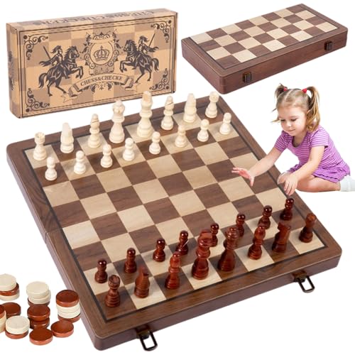 Mineup Schachspiel Holz, 39×39 cm 2 In 1 Magnetisches Schachspiel, Faltbares Magnetisches, Schachbrett Holz, Hochwertig Schach Dame Backgammon für Anfänger und Profis Chess Board Mineup Schachspiel Holz, 39×39 cm 2 In 1 Magnetisches Schachspiel, Faltbares Magnetisches, Schachbrett Holz, Hochwertig Schach Dame Backgammon für Anfänger und Profis Chess Board von Mineup