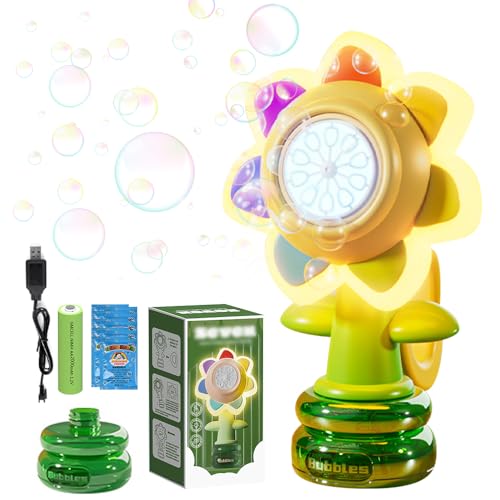 Mineup Seifenblasenmaschine für Kinder, Seifenblasenpistole, 5000+Blasen/Sonnenblume Seifenblasenmaschine, Bubble Machine mit Akku und Seifenblasenlösung für Kinder/Geburtstag/Party/Hochzeit Mineup Seifenblasenmaschine für Kinder, Seifenblasenpistole, 5000+Blasen/Sonnenblume Seifenblasenmaschine, Bubble Machine mit Akku und Seifenblasenlösung für Kinder/Geburtstag/Party/Hochzeit von Mineup