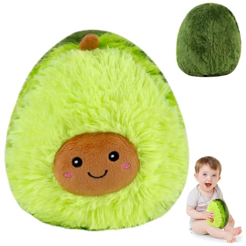 Mineup Avocado Kuscheltier, Avocado Kissen, Nette Plüsch Avocado Spielzeug,Avocado Plüschtier für Kinder,Sofa-Rückenkissen,Gefüllte Plüsch Kinderspielzeug Geburtstagsgeschenke Osterngeschenke (20 cm) von Mineup