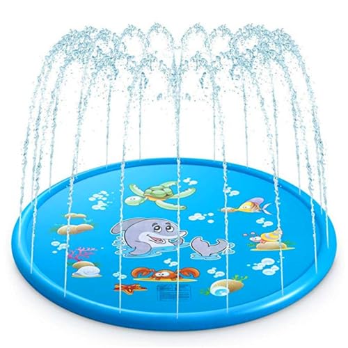 Mineup Splash Pad, 170 cm Kinder Splash Pad, Sprinkle and Splash Play Mat, Aufblasbare Outdoor Party Sprinkler Pad Planschbecken für Kinder ab 3 Jahren, Wasserspielzeug für Sommer, Outdoor, Garten, von Mineup