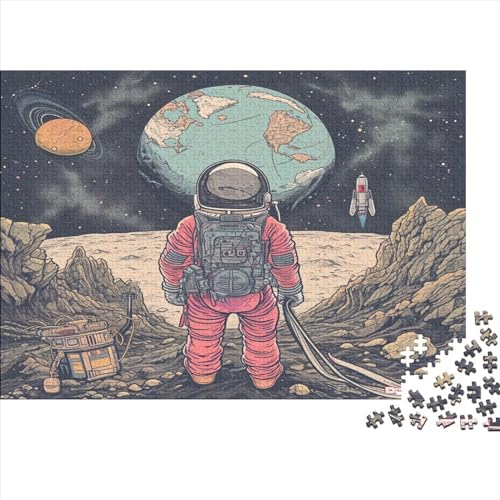 Cartoon Astronaut 1000 Teile Puzzle, Puzzles Für Erwachsene, 1000 Teile Puzzlespiel Für Jugendliche & Erwachsene Puzzlespiel Puzzel 1000pcs (75x50cm) von MingSheng