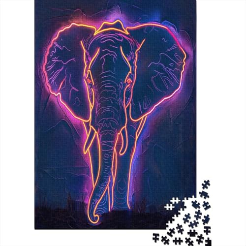 Elefant 1000 Teile Puzzle Für Erwachsene, Hochwertige Recycelbare MateriAußerirdische Und Druck Puzzlespiel, Familienspiel, Geschenk Für Liebhaber Oder Freunde Puzzel 1000pcs (75x50cm) von MingSheng