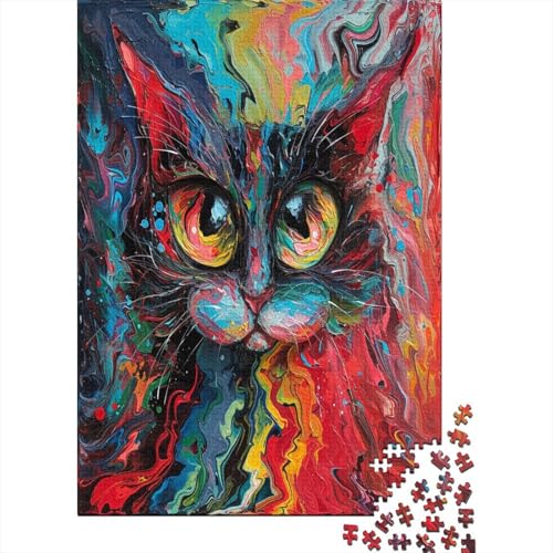 Kat Puzzle 1000 Teile,Puzzle Für Erwachsene, Impossible Puzzle,Puzzle Farbenfrohes Legespiel,GesKükenlichkeitsspiel Für Die Ganze Familie Puzzel 1000pcs (75x50cm) von MingSheng