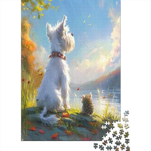 Yorkshire Terrier 1000 Teile, Impossible Puzzle,GesKükenlichkeitsspiel Für Die Ganze Familie, Erwachsenenpuzzle Ab 14 Jahren Puzzel 1000pcs (75x50cm) von MingSheng