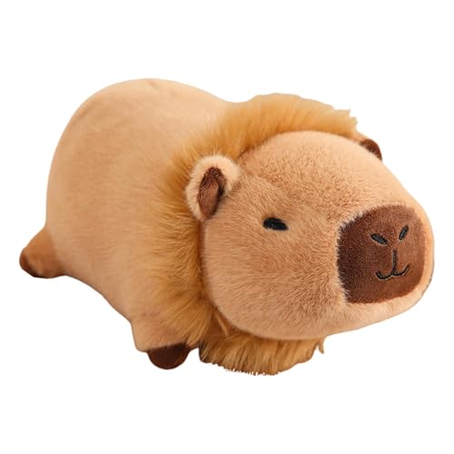 Capybara Plüschtier, 25cm Niedliche Capybara Kuscheltier, Capybara Plüsch Kissen Spielzeug, Weiche Stofftier Plüsch Puppe Geschenke Zur Weihnachten Für Junge Mädchen(B#) von Mingchengheng