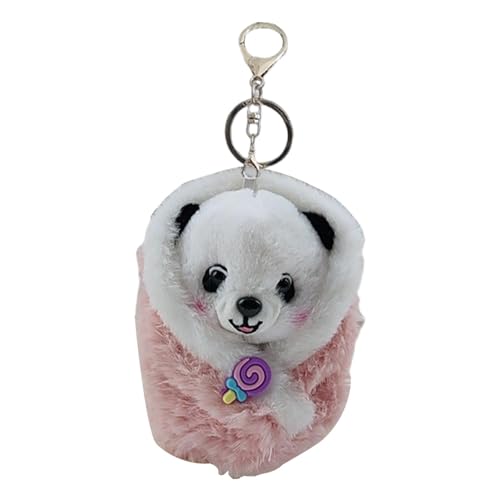 Mingchengheng Süßes Panda-Plüschtier,Panda-Plüsch,Kuscheltier-Schlüsselanhänger | Panda-Schlüsselanhänger-Ornament, Panda-Stoffspielzeug für die Handtasche, lustige Kindergeburtstags-Partygeschenke von Mingchengheng