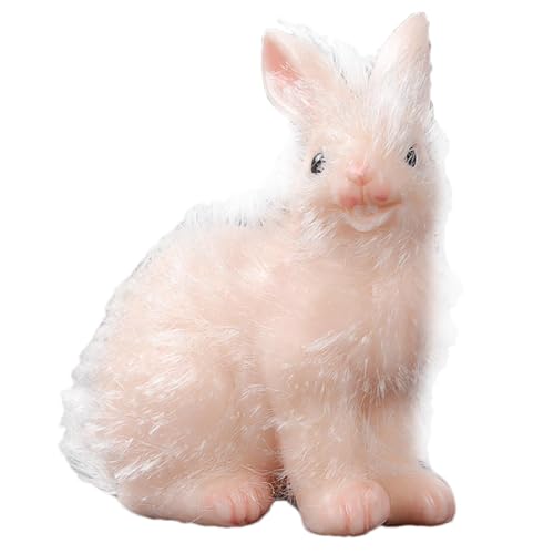 Wiedergeborenes Puppentier, Wiedergeborenes Tier realistisch, Reborn Cute Rabbit Sensory Fidget Toys, Realistisches, weiches Stresshasen-Stressspielzeug aus Silikon hilft beim Entspannen und Konzentri von Mingchengheng