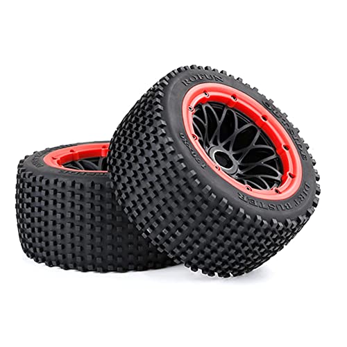 Minghunian Offroad Reifen Verdickter Rad Satz für 1/5 ROVAN KM Baja 5B Rc Auto Teile,Rot von Minghunian