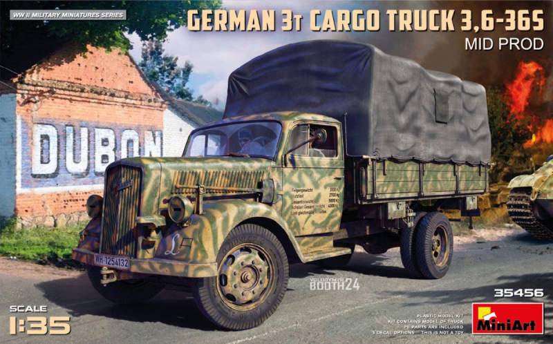 3t Cargo Truck 3,6-36S - Mid Production von Mini Art