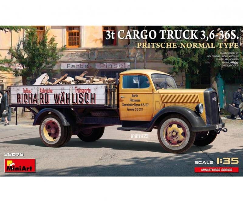 3t Cargo Truck  3,6-36S Pritschenwagen von Mini Art