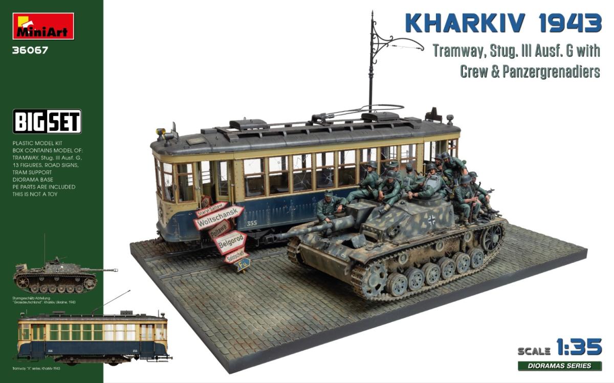 Big-Set Kharkiv 1943 - Tram + StuG III + Figuren von Mini Art