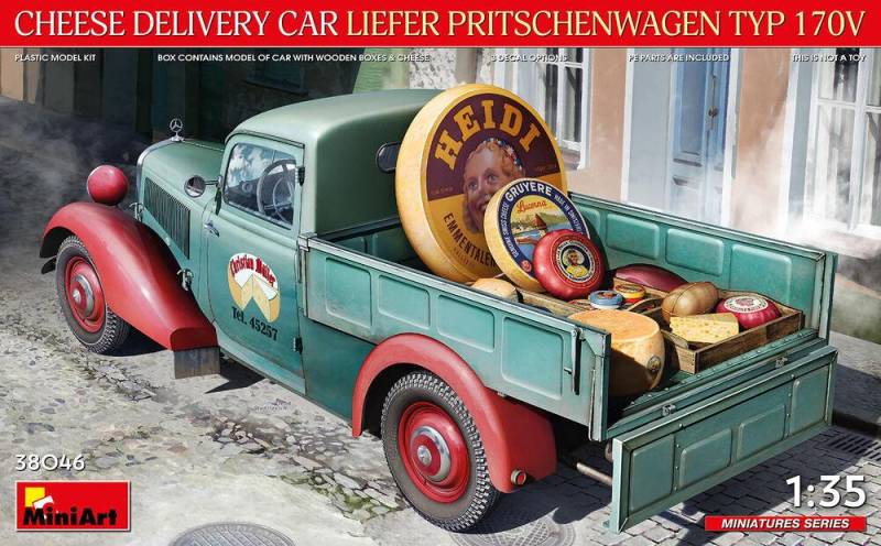 Cheese Delivery Car Liefer Pritschenwagen Typ 170V von Mini Art