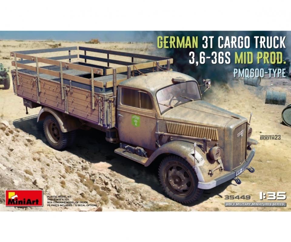 Dt. 3t Cargo Truck - Mid Prod. PMQ600-Type von Mini Art