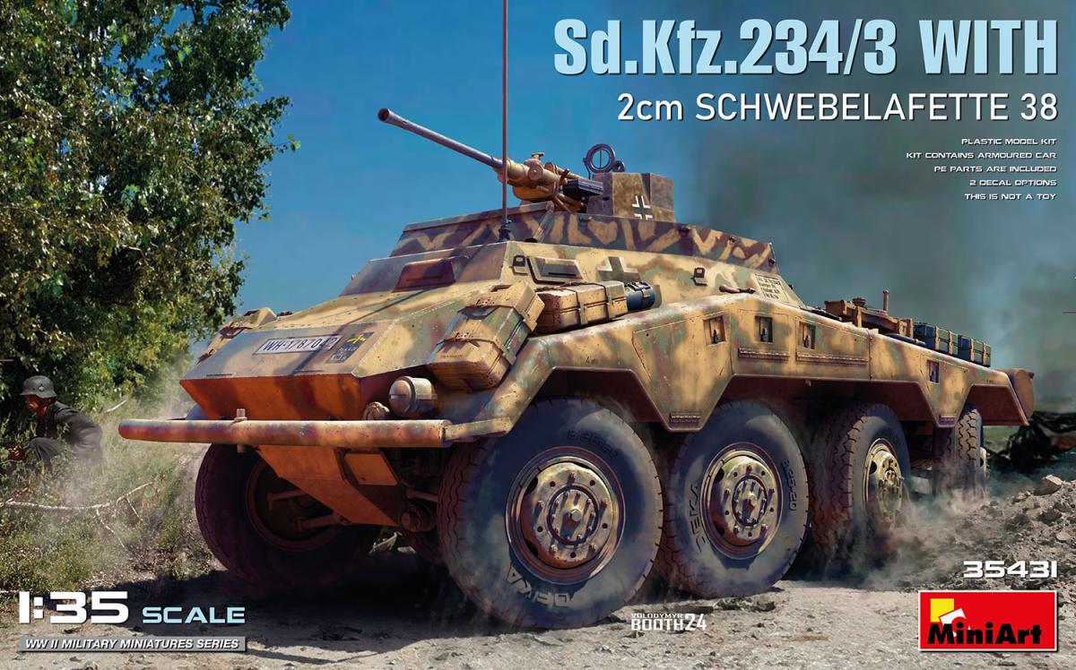 Dt. Sd.Kfz.234/3 2cm Lafette 38 von Mini Art