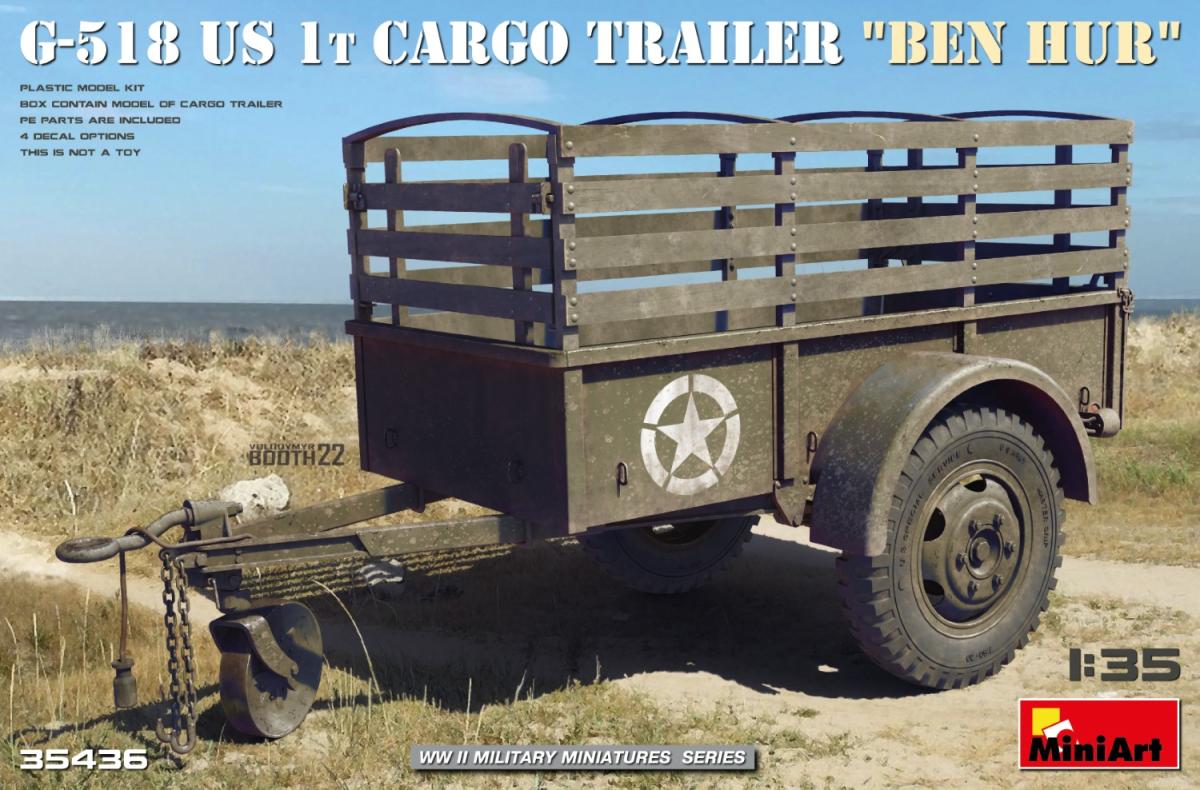 G-518 US 1t Cargo Trailer Ben Hur von Mini Art