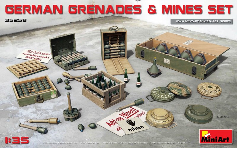 German Grenades & Mines Set von Mini Art