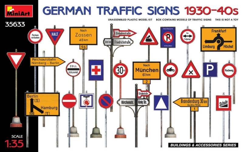 German Traffic Signs 1930-40s von Mini Art