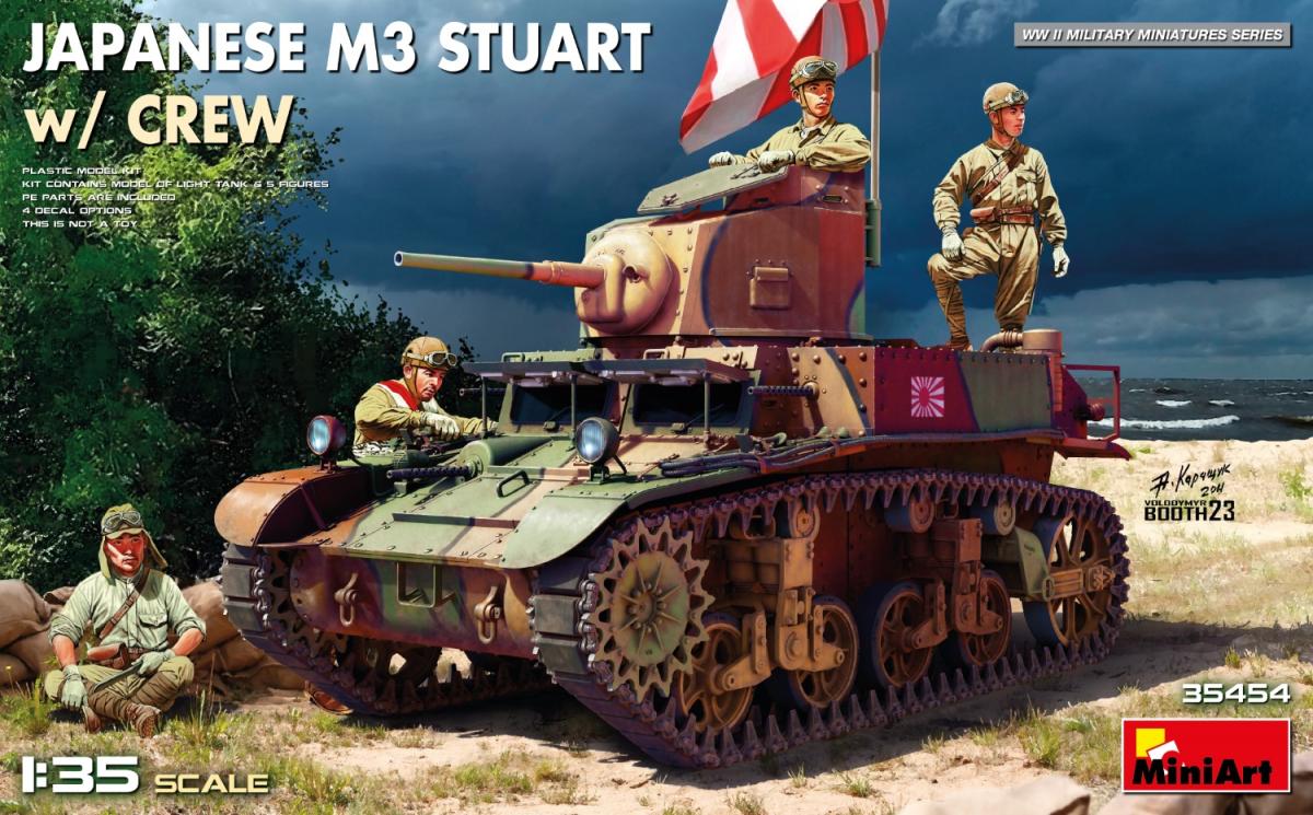 JPN M3 Stuart m. Besatzung (4) von Mini Art