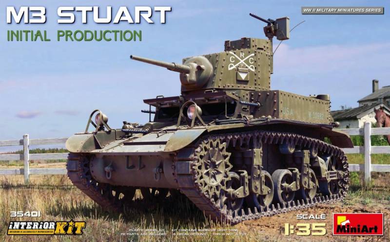 M3 Stuart - erste Produktion m. Interieur von Mini Art