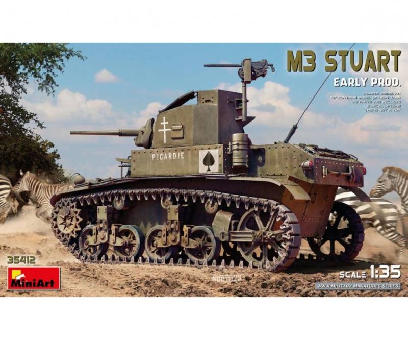 M3 Stuart. Frühe Produktion von Mini Art