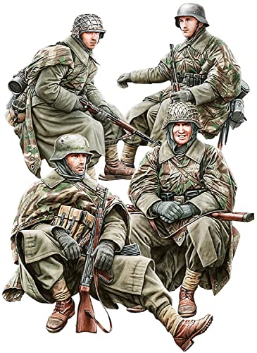 Mini Art 35370 1:35 Fig. Soldaten mitfahrend (4) Winter - originalgetreue Nachbildung, Modellbau, Plastik Bausatz, Basteln, Hobby, Kleben, Modellbausatz, Zusammenbauen, unlackiert von MiniArt