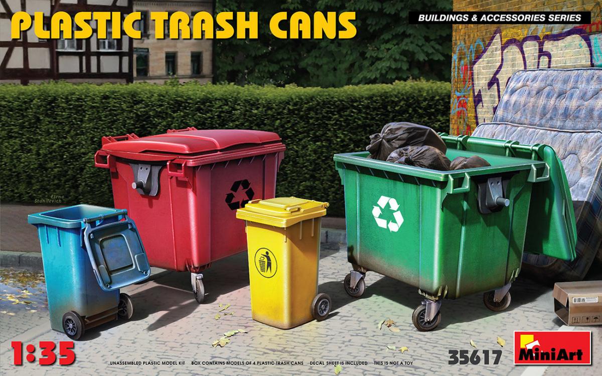 Plastic Trash Cans von Mini Art