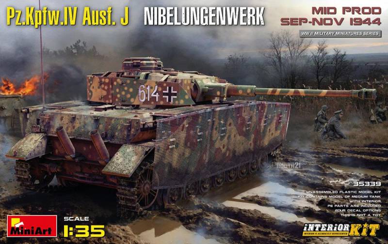 Pz.Kpfw.IV Ausf. J Nibelungenwerk. Mid Prod. (Sep-Nov 1944) - Interior Kit von Mini Art