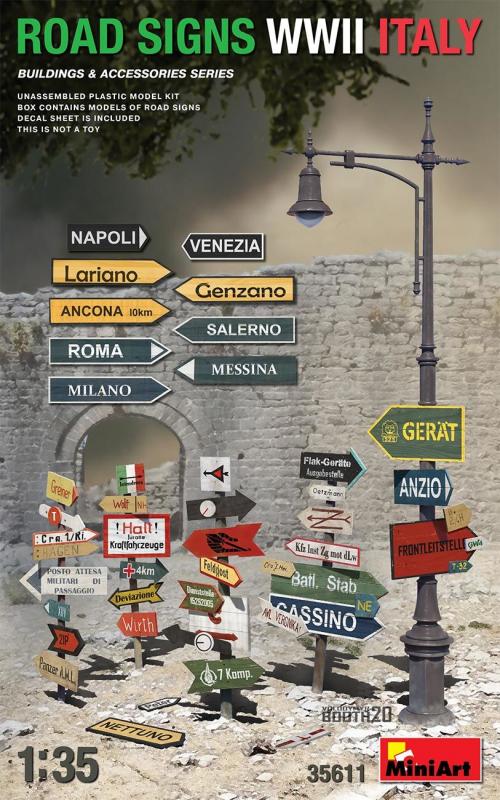 Road Signs WWII Italy von Mini Art