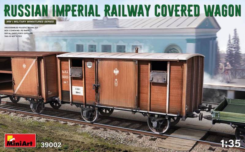 Russian Imperial Railway Covered Wagon von Mini Art