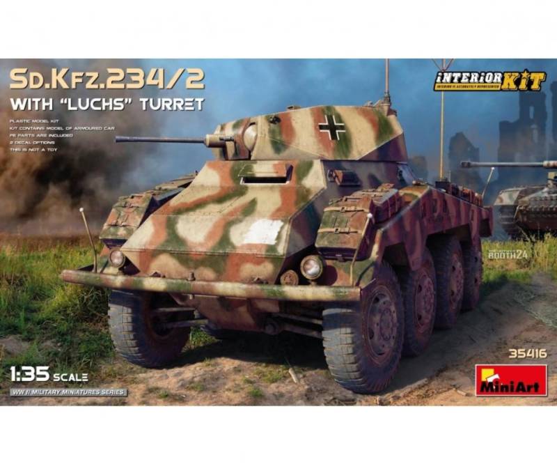 Sd.Kfz.234/2 m. Luchs Turm m. Interior von Mini Art