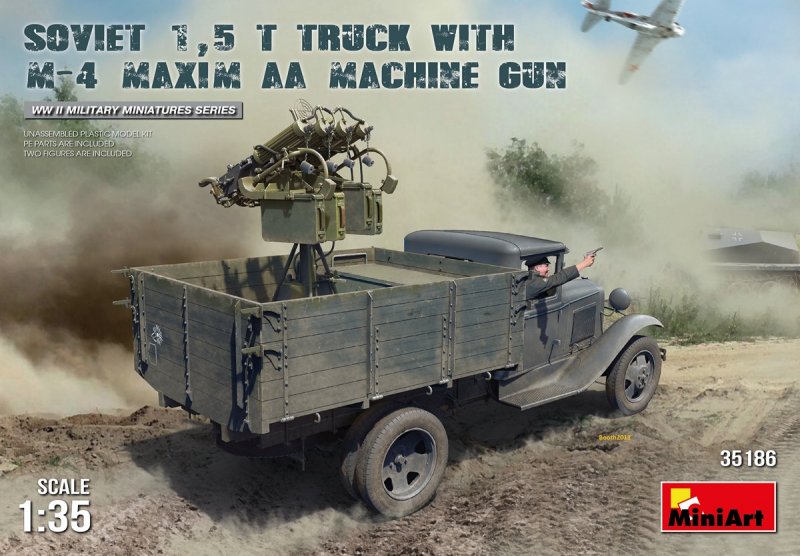 Soviet 1,5t Truck w/M-4 Maxim AA Machine Gun von Mini Art