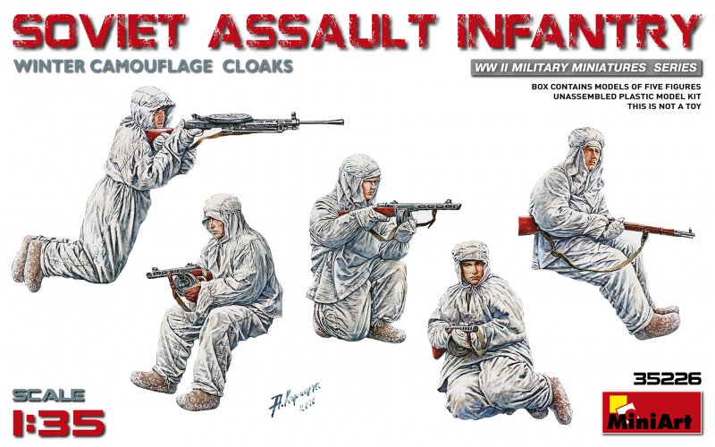 Soviet Assault Infantry (Winter Camouflage Cloaks) von Mini Art