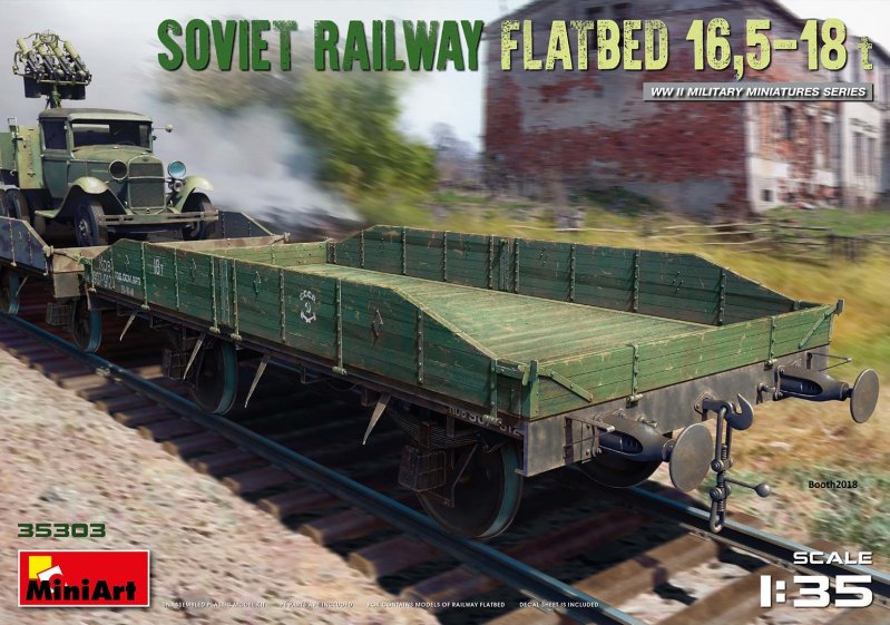 Soviet Railway Flatbed 16,5-18 t von Mini Art