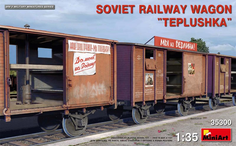 Soviet Railway Wagon Teplushka von Mini Art